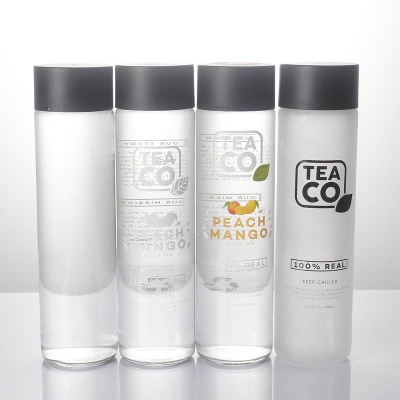 250ml 300ml 400ml 500ml 750ml Tall Thin Voss Shape Glass Water Bottle with Grey Plastic Screw Cap Water Bottle – Glass and Glass Container price