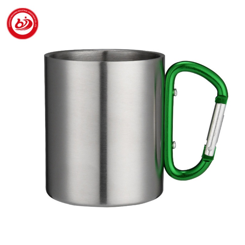 China Wholesale Custom Logo Portable Sports Outdoor Hiking Water Coffee Tea Double Wall Stainless Steel Cup – Stainless Steel Mug and Stainless Steel Coffee Milk Water Beer Cup price