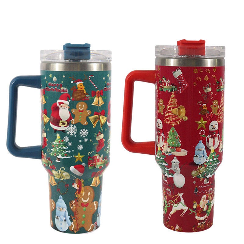 Christmas Mug Tumbler Double Wall Stainless Steel Vacuum Insulated Travel Mug – Christmas Mug and Glasses Travel Coffee Mug price