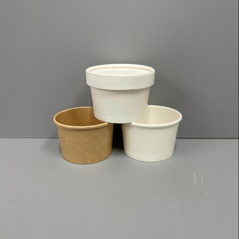 Customized Biodegradable Dessert Sundae Frozen 4oz 6oz Disposable Paper Ice Cream Cups – Biodegradable Take Away Cup and Wholesale Kraft Paper Cup price