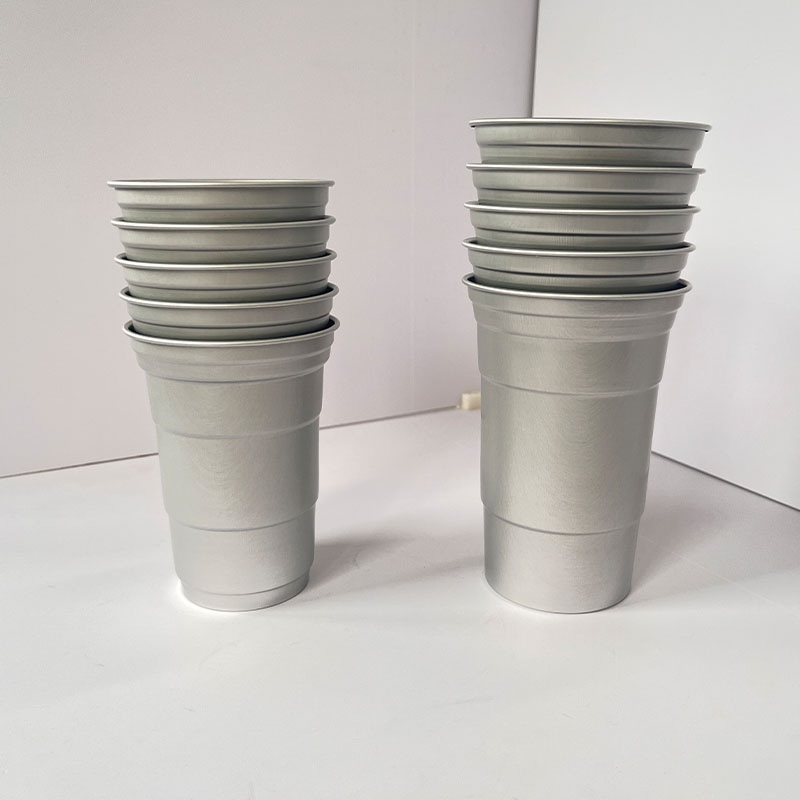 Festival Recyclable Custom Aluminum Metal Tumbler Mug Party Drink Cold Drinking Wine Beer Cups Disposable – Aluminum Cup and Dispostable Aluminum Cup price