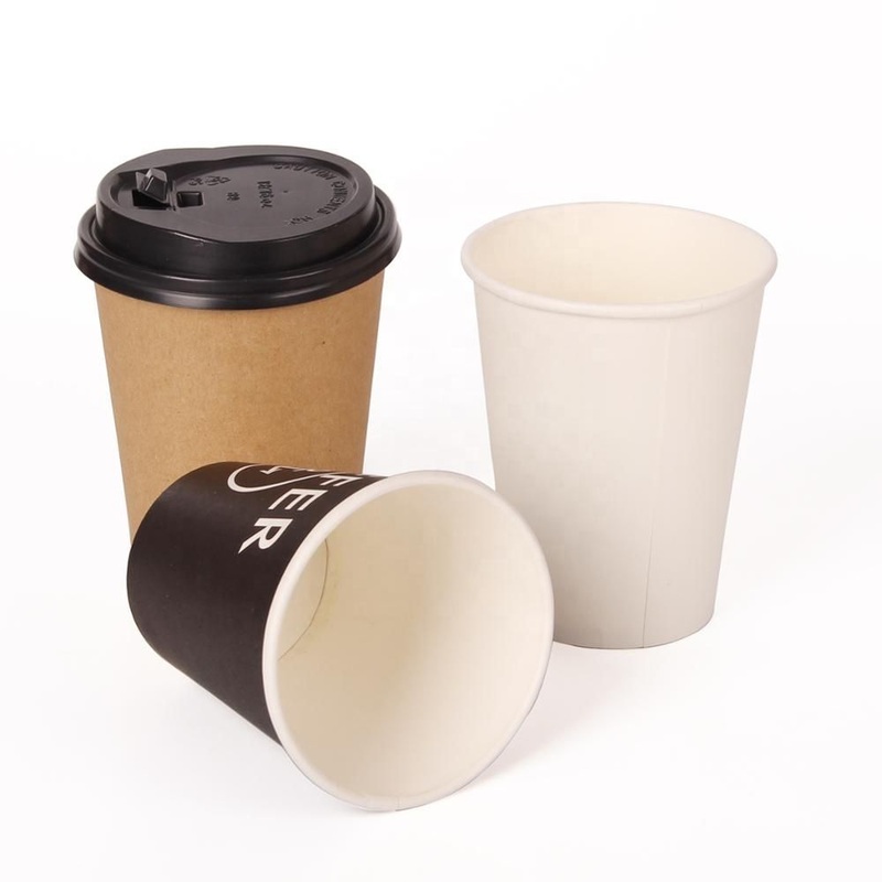 Hot Coffee Paper Cup Black Disposable Double Wall Gold Foil Stamping Custom Logo All 4oz 8oz 12oz Craft GSM Style Time Packaging – Paper Cup and Disposable Paper Cup price
