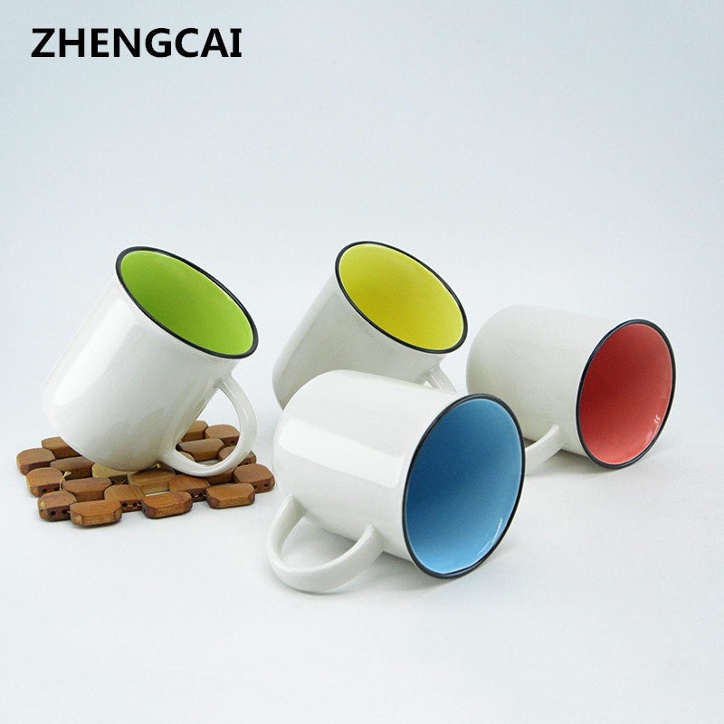 Inner Color Glazed Bulk High Quality Promotion Custom Enamel Coffee Mug – Ceramic Mug and Coffee Mug price
