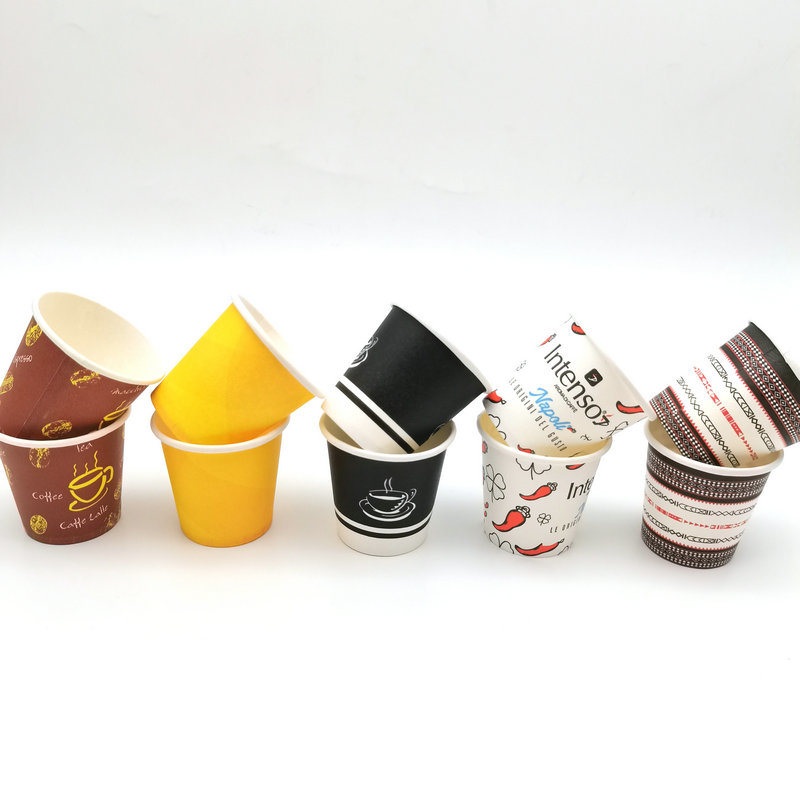 Paper Cups Manufacturers Custom Capacity Logo 2.5oz 4oz Disposable Paper Coffee Cups – Biodegradable Paper Coffee Cup and Paper Cups price