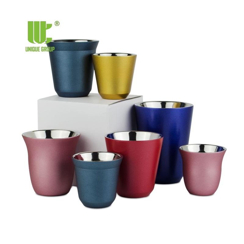80/160/280ml Double Wall Stainless Steel Espresso Cup Small Coffee Cup for Home Use Cafe Barista OEM Espressotasse Tazzina – Nespresso Cup and Nespresso Coffee Cup price