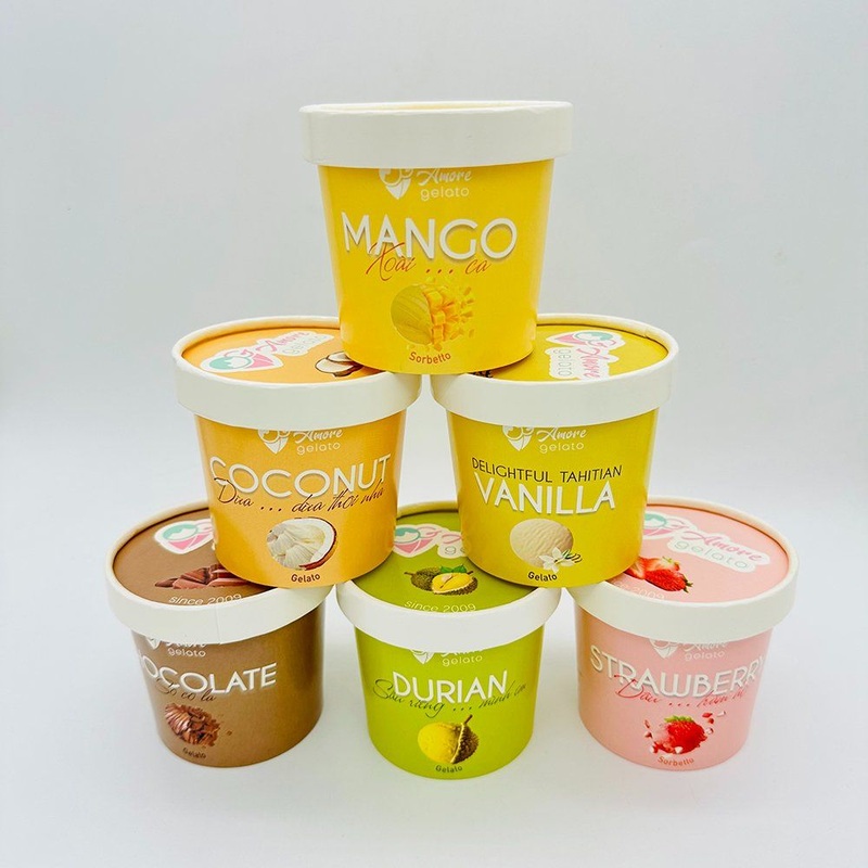 Cold Hot Packaging Paper Custom Food Beverage Disposable Eco-Friendly Icecream Cup – Ice Cream Cup and Ice Cream Paper Cup price