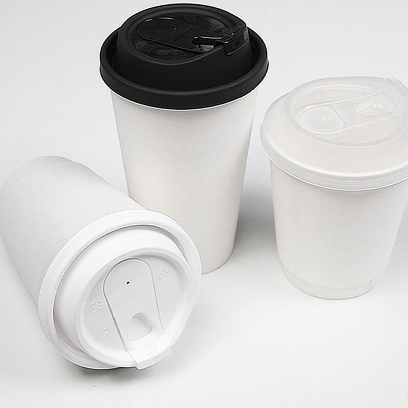 Eco Friendly Disposable Heart Shape Plastic Cups Black PP Lid 85 89 95 mm 12oz 16oz Paper Coffee Cups with PP Lid Anti Spill – Pet Cup Lids and Plastic Cup Lids price