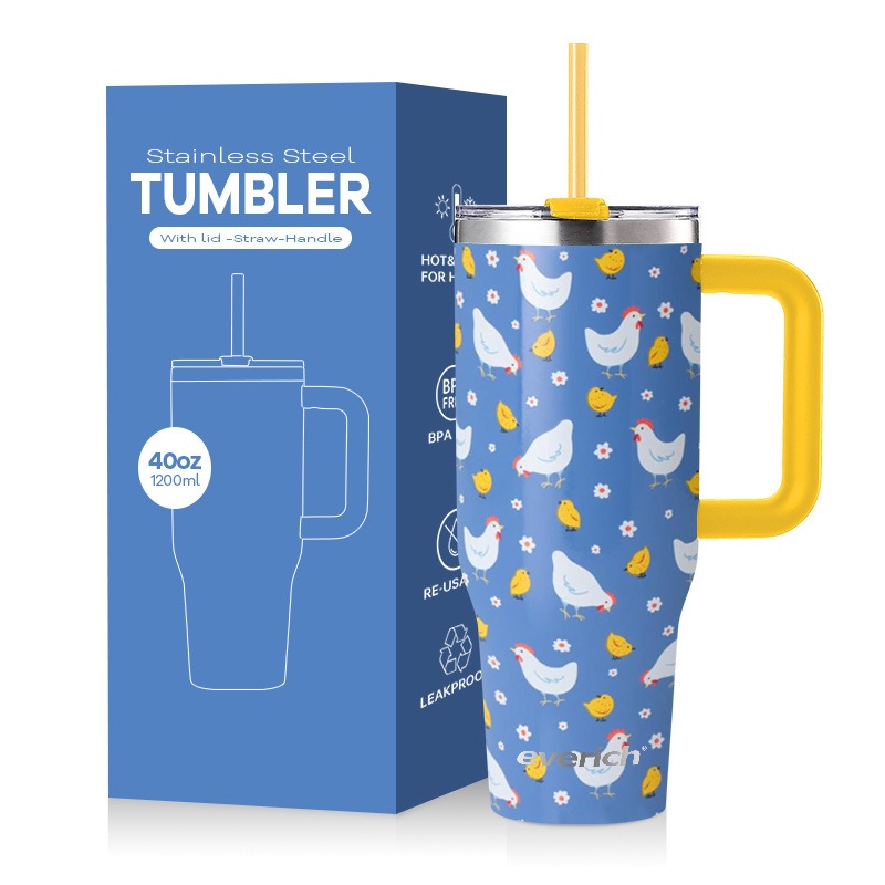Everich 40 Oz Tumbler Wholesale Bulk 40oz Tumbler with Handle Straw – 40 Oz Tumbler and Tumbler with Handle Stra price