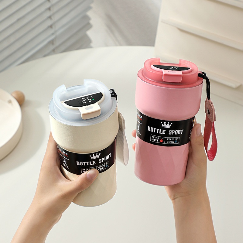 New Arrival 510ml Travel Coffee Cup Water Bottle Insulated Mug Double Wall Stainless Steel LED Touch Digital Temperature Inteligente Tumbler – Tumbler Mug and Custom Logo Tumbler price