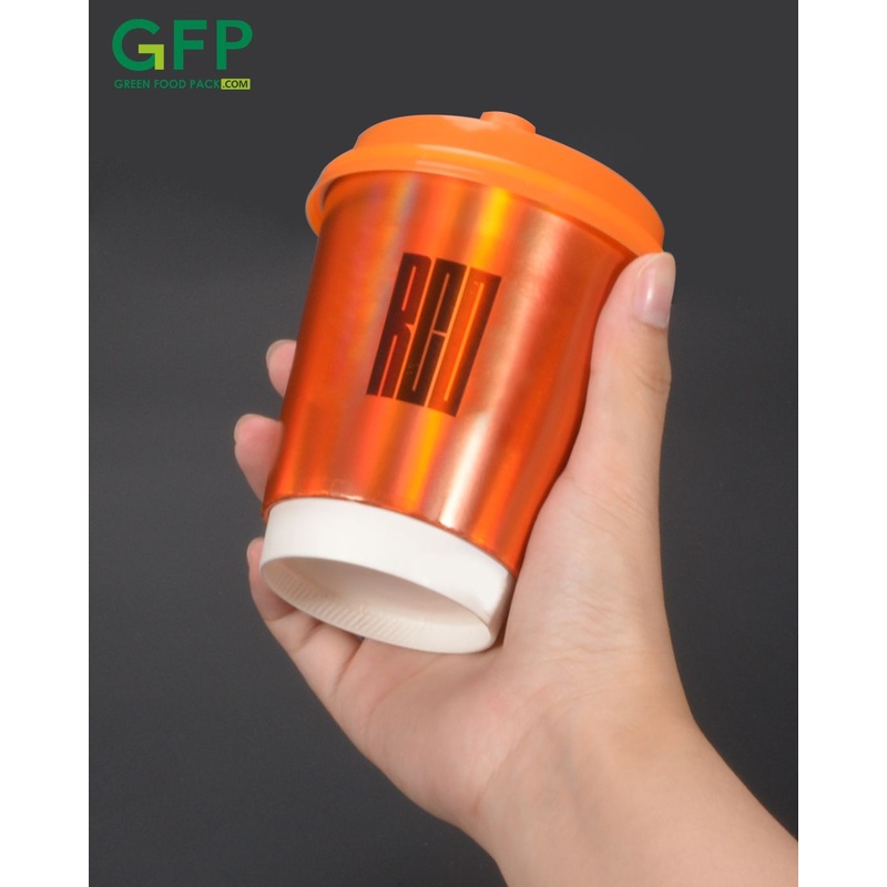 New Style Disposable Double Wall Laser Paper Cup Party Birthday Coffee Mike Takeaway Rainbow Laser Paper Cup with Lid – Coffee Cup and Paper Cup price