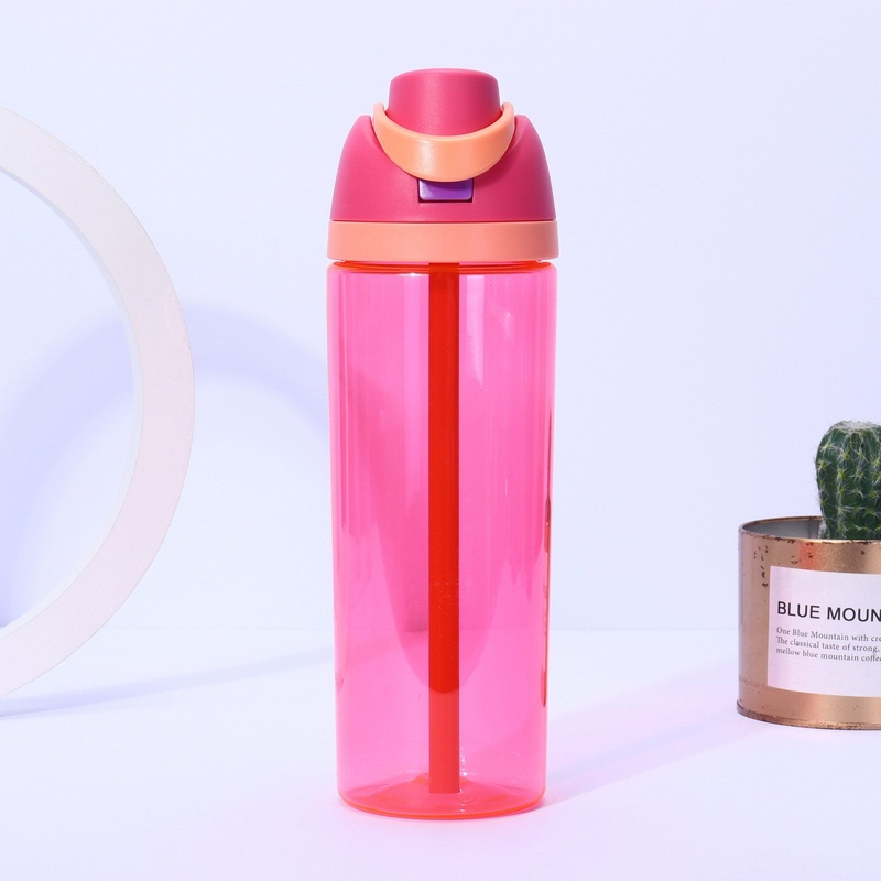 Outdoor Travel Custom 750ml Transparent Juice Drinking Mug BPA Free Gym Fitness Plastic Travel Water Bottle Sports Cup with Straw – Travel Cup and Sports Cup price