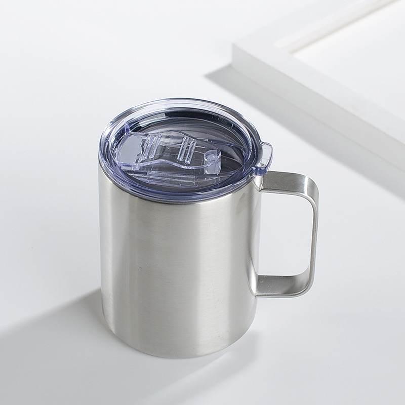 Rhong Mug 360ml/12oz Stainless Steel Double Wall Insulated Vacuum Travel Beer Tumbler Coffee Cup Coffee Mug with Handle – Vacuum Flasks & Thermoses and Bottle Water price