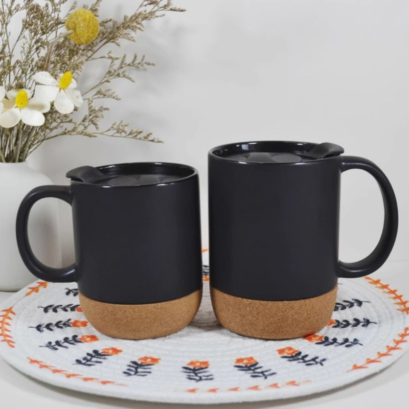 Sublimation Blank Mug Cork Bottom with Handle Ceramic Coffee Tumbler – Mug and Mugs price