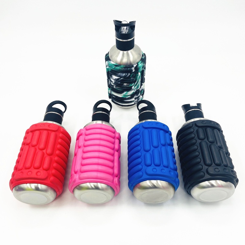 Wholesale Single Wall 750ml 304 Stainless Steel Foam Roller Shaped Sports Water Bottle – Sport Water Bottle and Foam Roller Water Bottle price