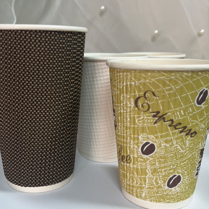 Wonderful Customized Ripple Wall Hot Cold Drinking Coffee Paper Disposable Cups – Corrugated Wall Paper Glass and Composatable Corrugated Mug price