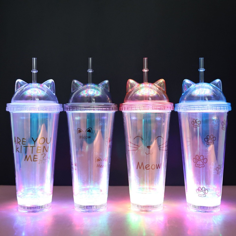 380ml Laser Color Cats Ears Straw Cup – Plastic Bottle and Pet Bottle price