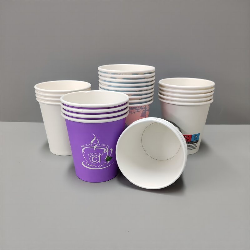 8oz Disposable Custom Printed Paper Cups with Logo Print Single Wall Coffee Paper Cup – Disposable Cold Beverage Cup and Eco-Friendly Customized Paper Cups price