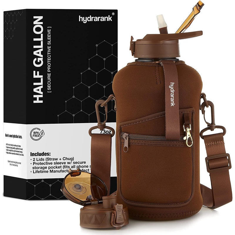 Best Selling Products 2022 64oz/2L Half Gallon Motivational Water Bottle with Storage Sleeve and Carry Strap Cellphone Holder – Water Bottle and Travel Bottle price
