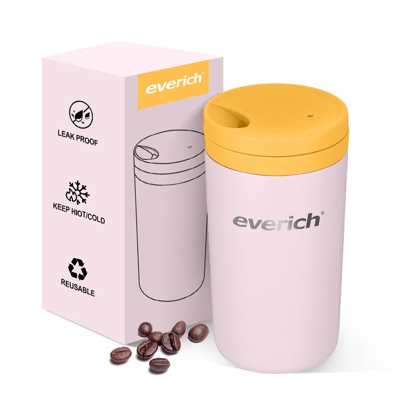 Everich 12 Oz Coffee Cup with Double-Wall Stainless Steel Vacuum Insulation ODM Design – Leak Proof and Food Grade Lid price