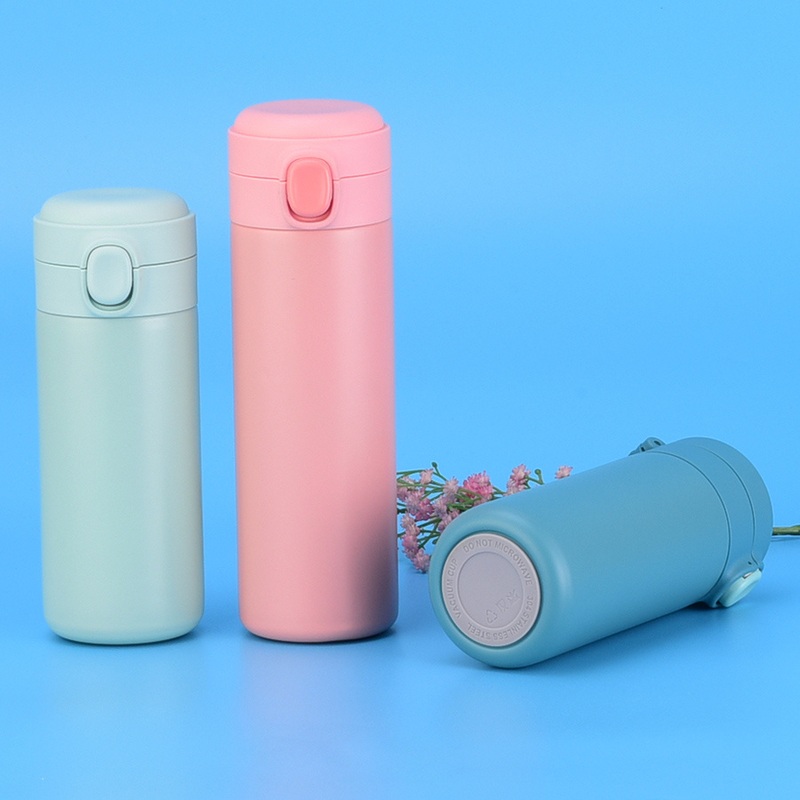 Good Selling Water Bottle Double Layer Vacuum Insulated Bouncing Cover Stainless Steel Pea Cup – Pea Cup and Stainless Steel Cup price