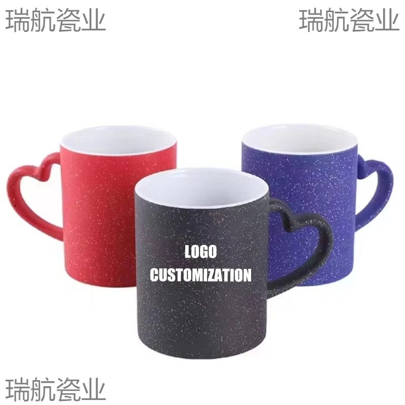 Starry Sky Color-Changing Magic Sublimation Heart Handle Ceramic Mug, Coffee Mug, Custom Logo Premium – Mug and Ceramic Mug price