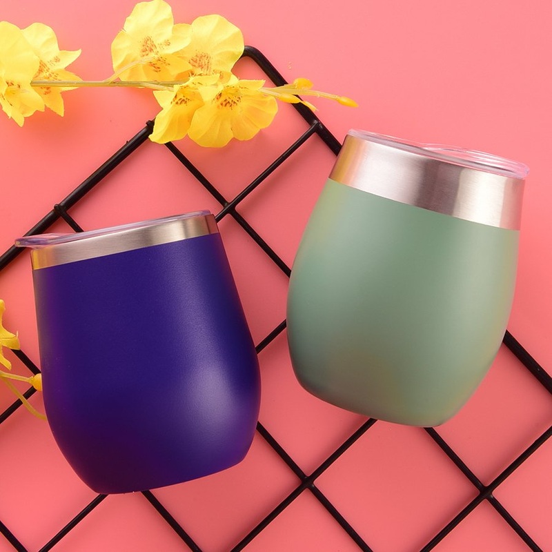 Tendencia 2024 Wine Beer 8oz 10oz Insulated Stemless Wine Tumbler Vacuum Insulated Stainless Steel Wine Cup with Lid – Stainless Steel Wine Cup and Vacuum Insulated Cup price