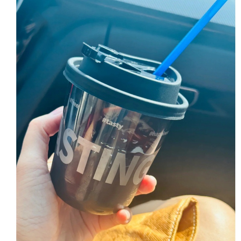 Transparent Milktea Coffee Packaging Black Pet Plastic Cold Water Cup – Black Plastic Cups and Black Plastic Cup with Logo price