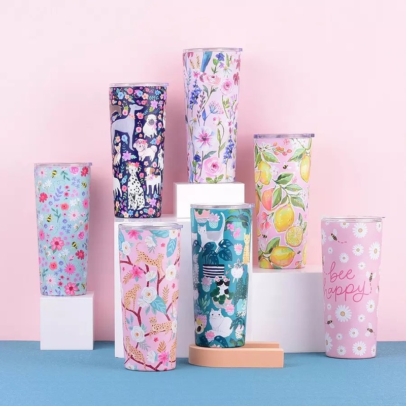 Travel Metal Car Insulated Thermal BPA Free Portable Stainless Steel Hot Cold Drink Cup with Straws – Drink Cup with Straws and Hot Cold Cup price