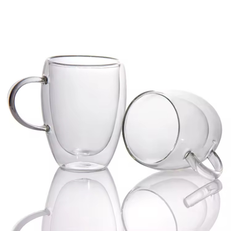 Wholesale Heat Resistant Coffee Glass Mugs High Borosilicate Double Wall Cup Clear Glass Tea Mugs – Coffee Glass Mugs and Wholesale Mugs price