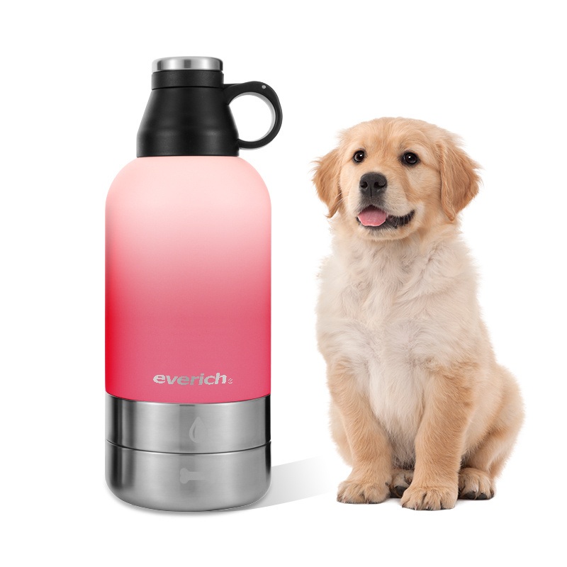 32oz 64oz Food Grade Stainless Steel Water Bottle with Detachable Pet Container for Feed Pet – Vacuum Flask and Feeding Bottle price