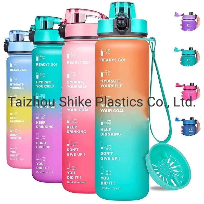 32oz Tritan Sport Gradient Plastic Water Bottles BPA Free Motivational – Tritan Water Bottle and Water Bottle price