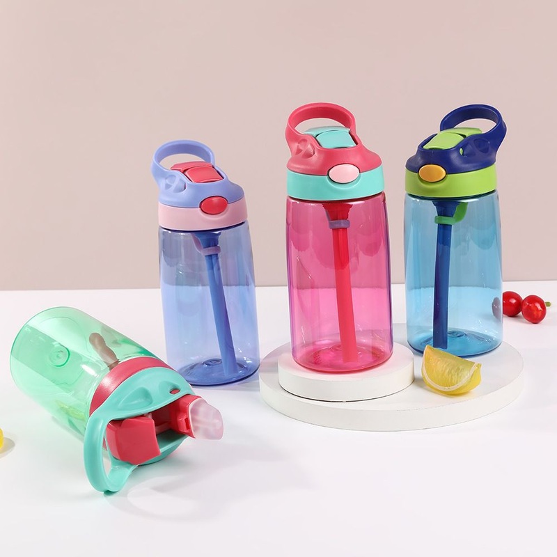 450ml BPA Free Tritan Water Bottle with Straw Plastic Drinking Water Mug for Kids Portable Plastic Water Cup – Water Bottle and Plastic Water Bottle price