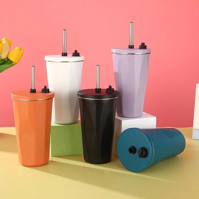 Ds-8823 2024 New Design Stainless Steel Coffee Cup Ice Bar Insulated Car Straw Cup Vacuum Large Capacity Water Bottle – Amazon Hotsale Coffee Bottle – Water Bottle and Sport Water Bottle price