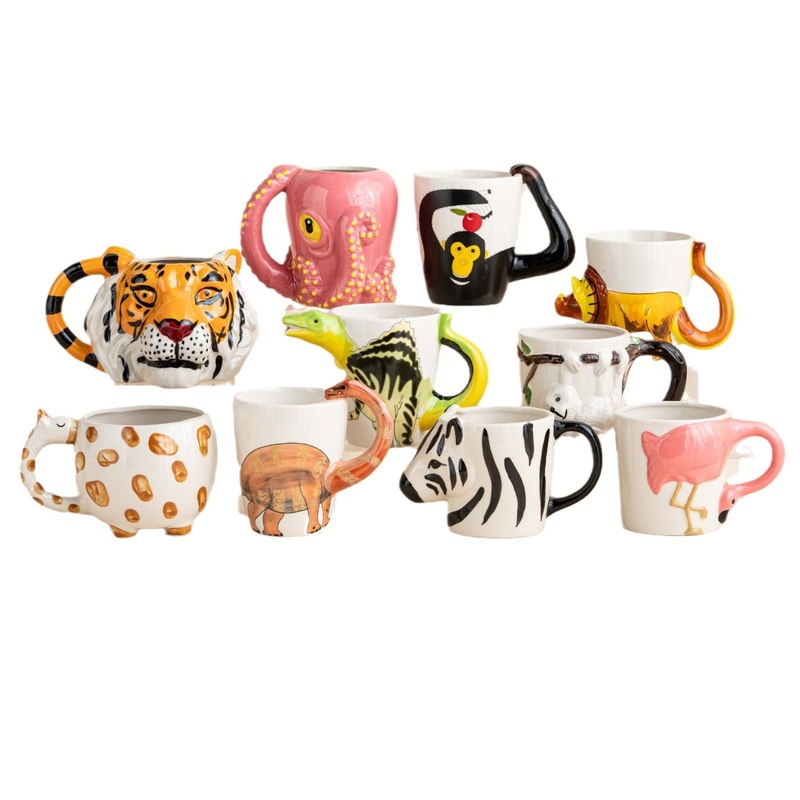 Hot Selling Nordic Coffee Cute Mug Custom Ceramic 3D Animal Shaped Design Mug with Custom Logo – Coffee Mug and Water Bottle price