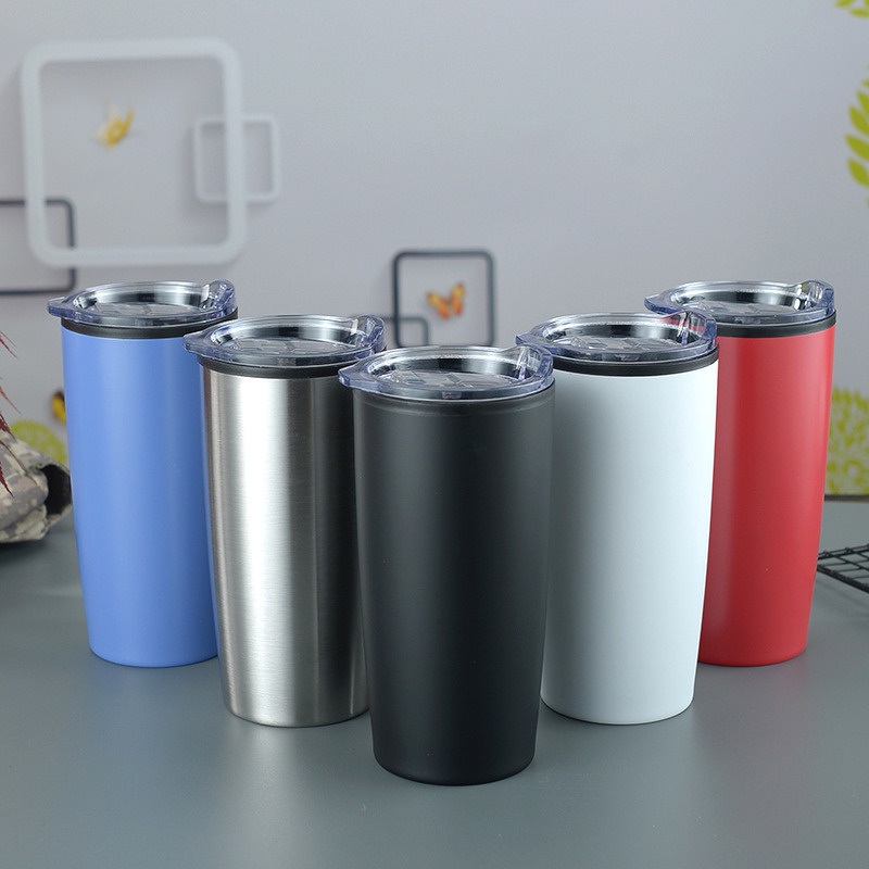 Hot Wholesale 16oz Reusable Double Walled Stainless Steel Beer Mug Coffee Pint Cup Coffee Mug with Lid for Outdoor – Mug and Mug Cup price