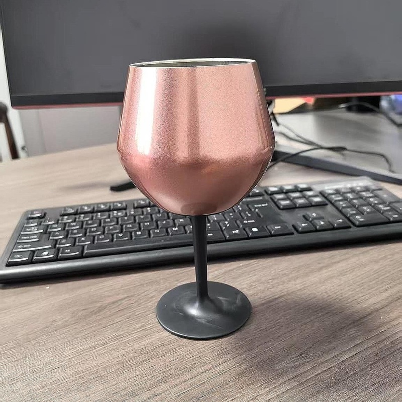 New Arrival 14oz/420ml Insulated Red Wine Tumbler 18/8 Steel Wine Mug Tumbler Stainless Steel 304 Novelty Goblet – Goblet Glass and Stainless Steel Wine Goblet price