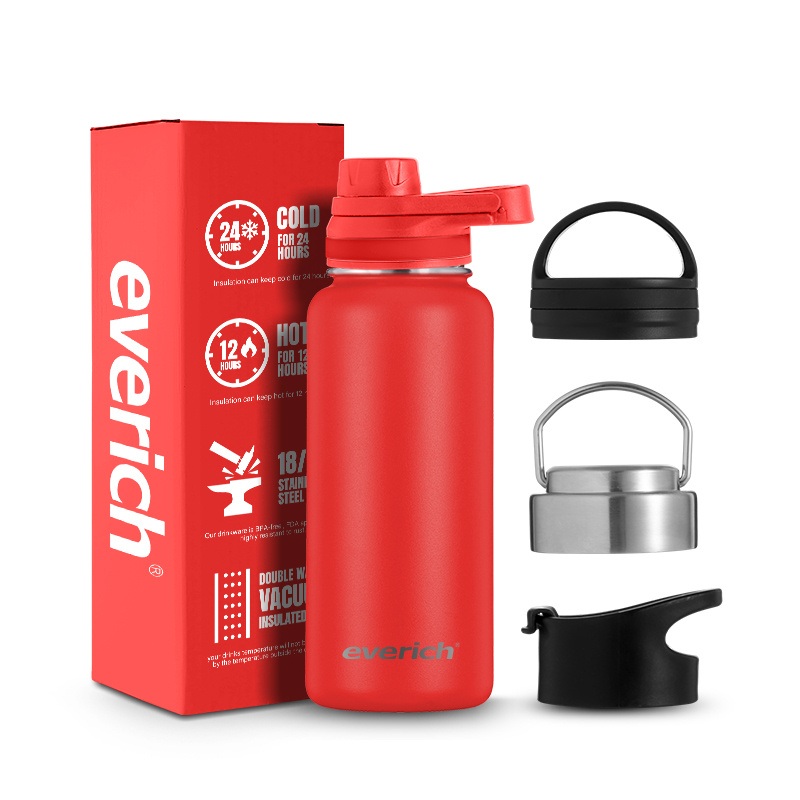 Popular Leak-Proof Custom SS304 Wide-Mouth Water Bottle with Fixed Handle Spout Lid – Stainless Steel Water Bottle and Water Bottle price