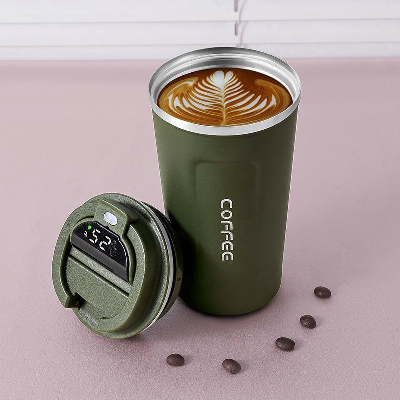 Smart Temperature Measuring Coffee Cup 304 Stainless Steel Vacuum Thermos Display LED Coffee Tumbler – Tumbler Mug and Custom Logo Tumbler price