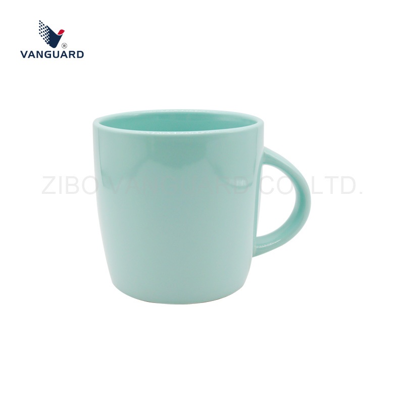 Wholesale Blue Mug Solid Color Customized Logo Round Shape Ceramic Coffee Mug – Ceramic Coffee Mug and Round Mug price
