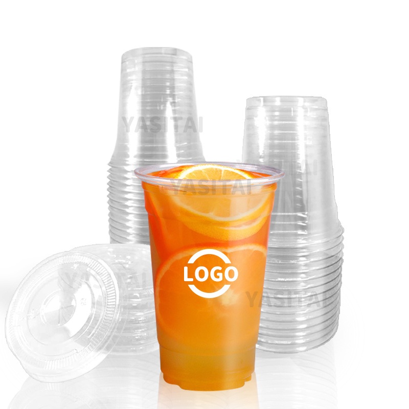 Yst 16 24 32 Oz Transparent Pet PP Disposable Smoothie Milktea Bubble Tea Plastic Cups – Milk Tea Cups and Boba Cups price