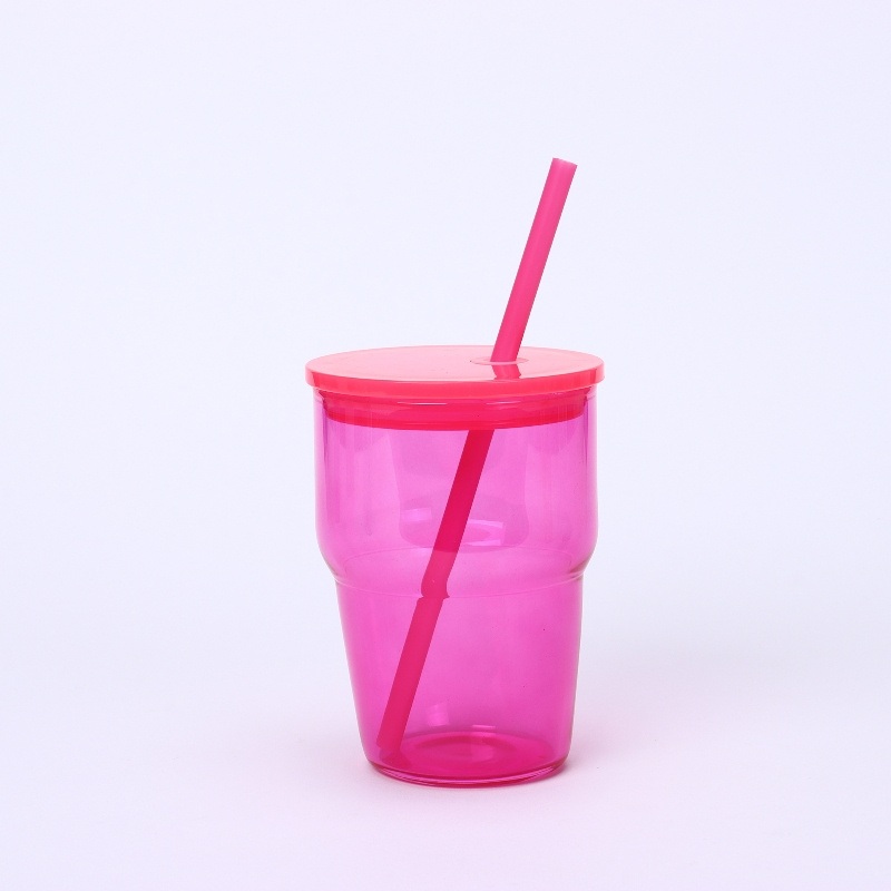 12 Oz Miniature Jelly Color Clear New Mini Shot Glasses Can Blank Sublimation Glass Tumbler Cup with Lid and Plastic Straw – 12oz Glass Tumbler Cup and Shot Glasses Blank Sublimation Can price