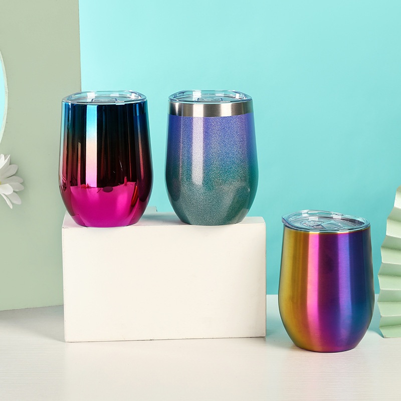 12OZ hot selling Egg vacuum cup colorful coffee cup For serving drinks – vacuum cups and vacuum bottle price