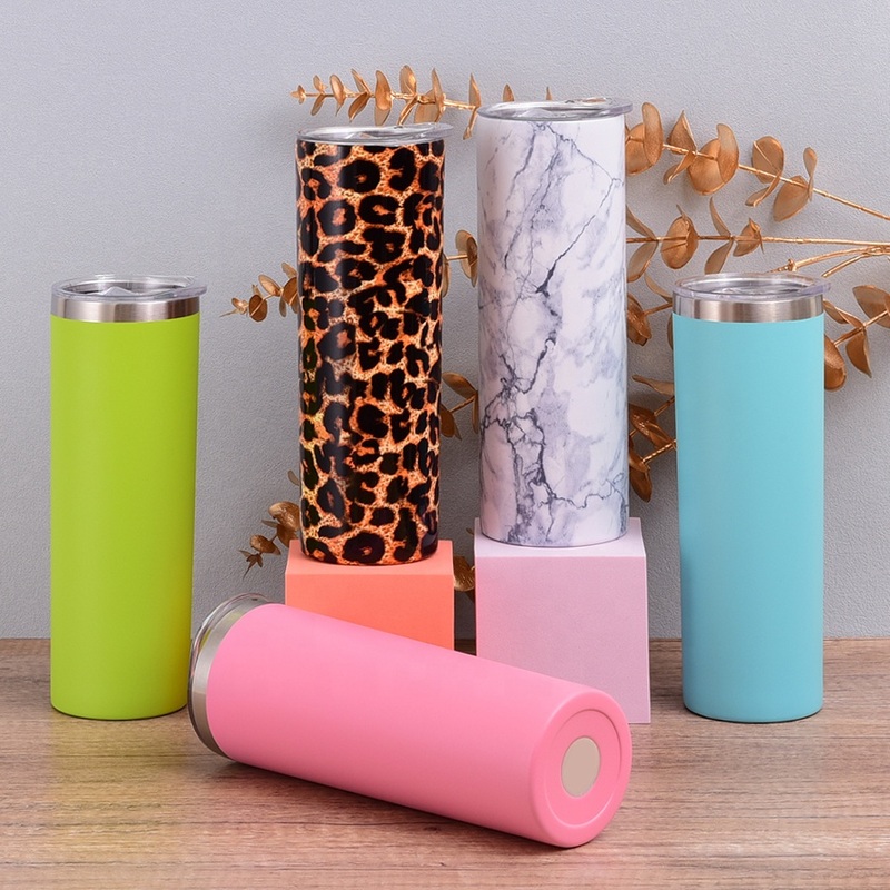 20oz 600ml Wholesale Cold Laser Engrave BPA Free New Insulated Eco Straight Skinny Tumblers with Lid – Skinny Tumblers with Lid and Insulated Eco Straight Tumblers price