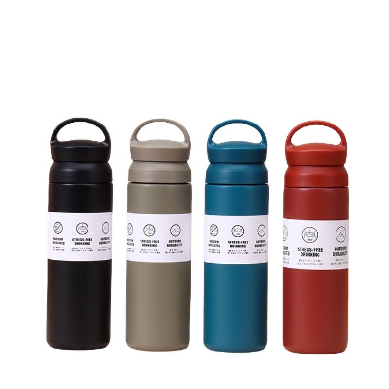 350ml 500ml Double Wall Stainless Steel Water Bottle Thermos Vacuum Flasks Creative Portable Japanese Style Travel Tumbler with Handle Lid – Stainless Steel Water Bottle and Thermos Vacuum Flasks price