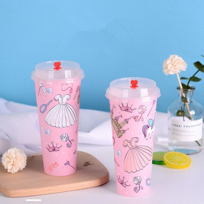 90 Caliber Creative Milk Tea Plastic Cup Thick Injection Beverage Juice Packaging Printing Logo Cups Disposable Cup with Lid – 90 Caliber Creative Milk Tea Plastic Cup and Plastic Thick Injection Beverage Packaging Cup price