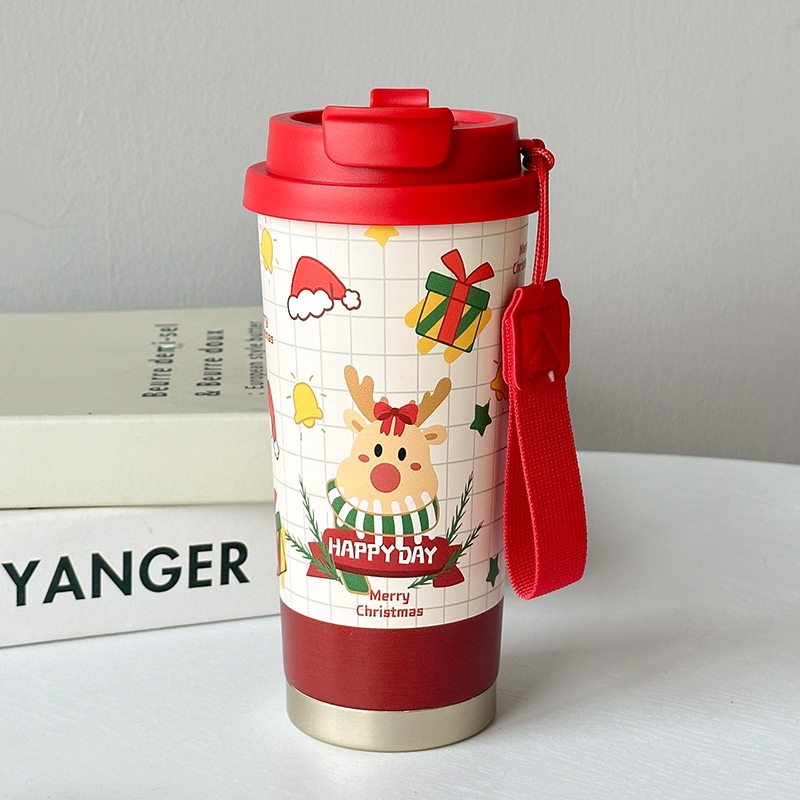 Christmas Coffee Cup Gift for Girls. High-Value Stainless Steel Cup. Cartoon Student Thermos Cup Gift. – Christmas Series Coffee Cup and Stainless Steel Tumbler price