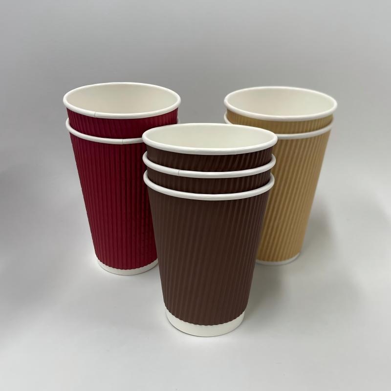 Customized Logo Printed Kraft Ripple Wall Paper Cups with Lids – Kraft Ripple Wall Paper Cups and Customized Logo Paper Cups price