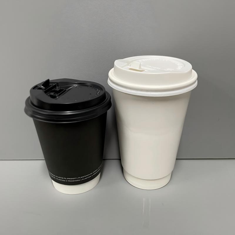 Disposable Double Wall Paper Coffee Cups with Lids Raw Material Paper Cup – Double Wall Coffee Cup and Hot Drink Paper Cups price