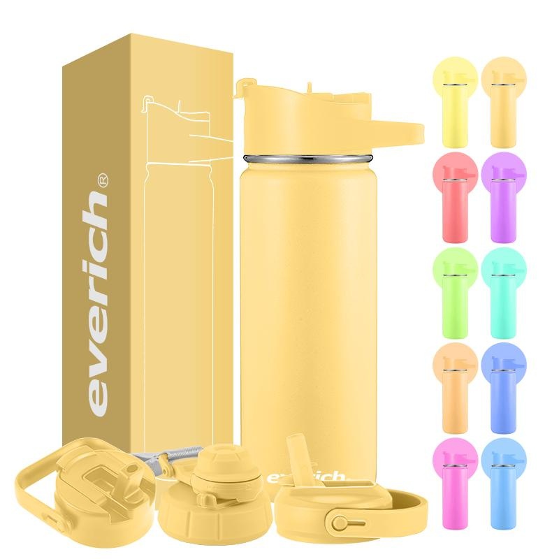 Everich 22oz Wide Mouth Stainless Steel Water Bottle with Handle – Double Wall Stainless Steel and Vacuum Insulated Bottle price