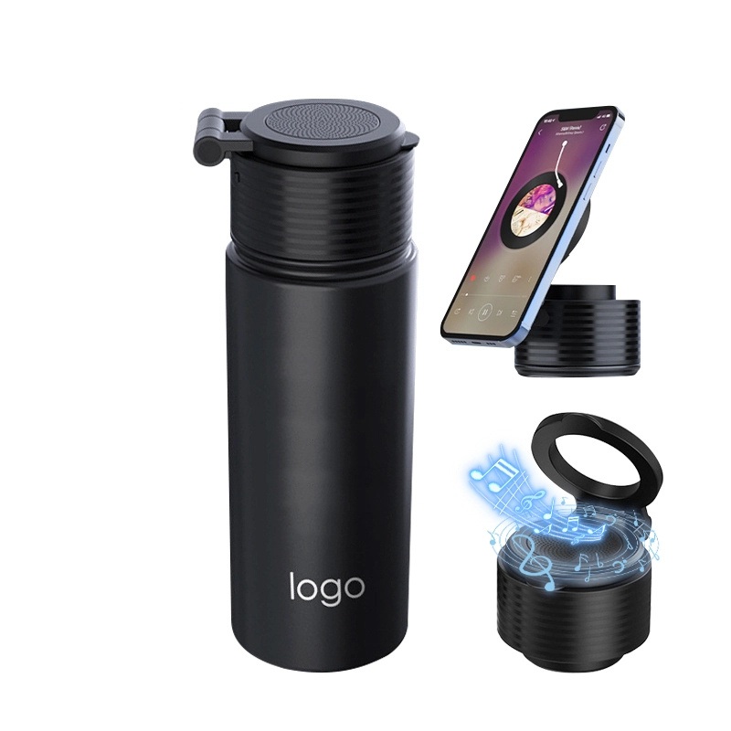 Insulated Smart Speaker Coffee Drinking Cups Sports Water Bottle with Bluetooth Speaker Magnetic Cell Phone Holder – Smart Mug and Heated Coffee Mug price